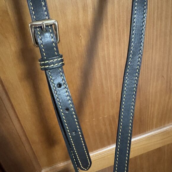 Dooney & Bourke Mini Flap Crossbody Black Croc Leather Pink Lining Y2K 2000s Bag - Picture 16 of 16